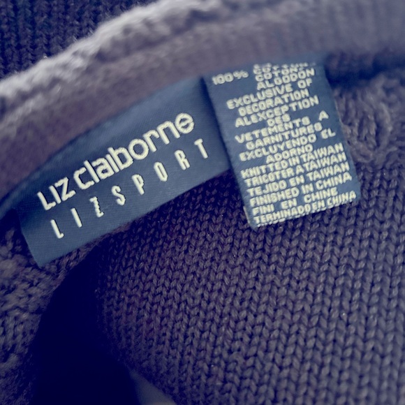 Vintage Liz Claiborne Lizsport Sweater Flag - Picture 3 of 7